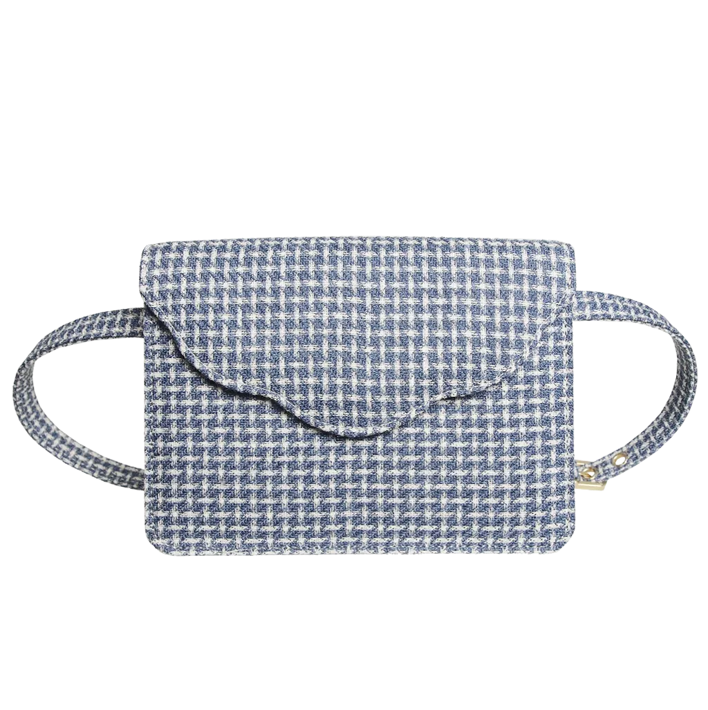 72 Smalldive Blue Fabric Wool Belt Pouch