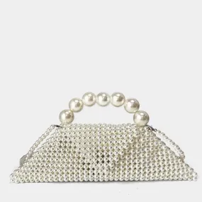 Aemi Trapezoid Pearl Beads Bag