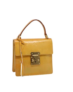 Authentic Louis Vuitton Lockit Handbag Yellow Monogram Empreinte Leather