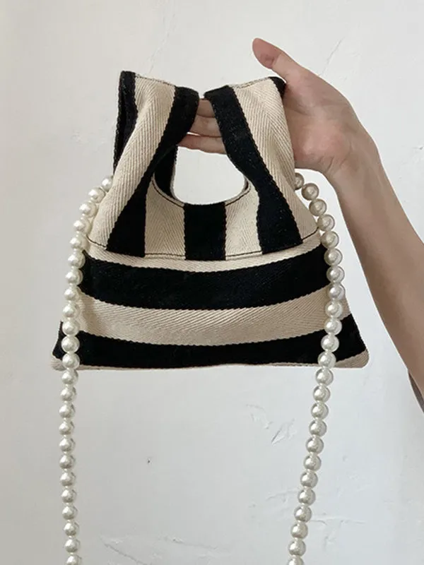 Beaded Contrast Color Split-Joint Striped Evening Bags & Clutches Crossbody Bags Bags Accessories Bags