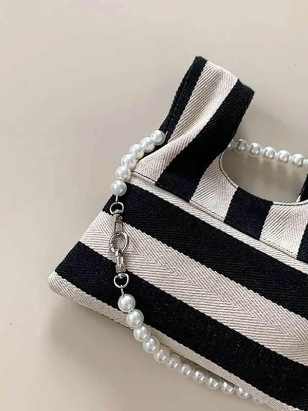 Beaded Contrast Color Split-Joint Striped Evening Bags & Clutches Crossbody Bags Bags Accessories Bags