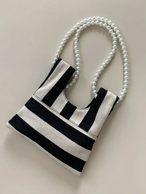 Beaded Contrast Color Split-Joint Striped Evening Bags & Clutches Crossbody Bags Bags Accessories Bags