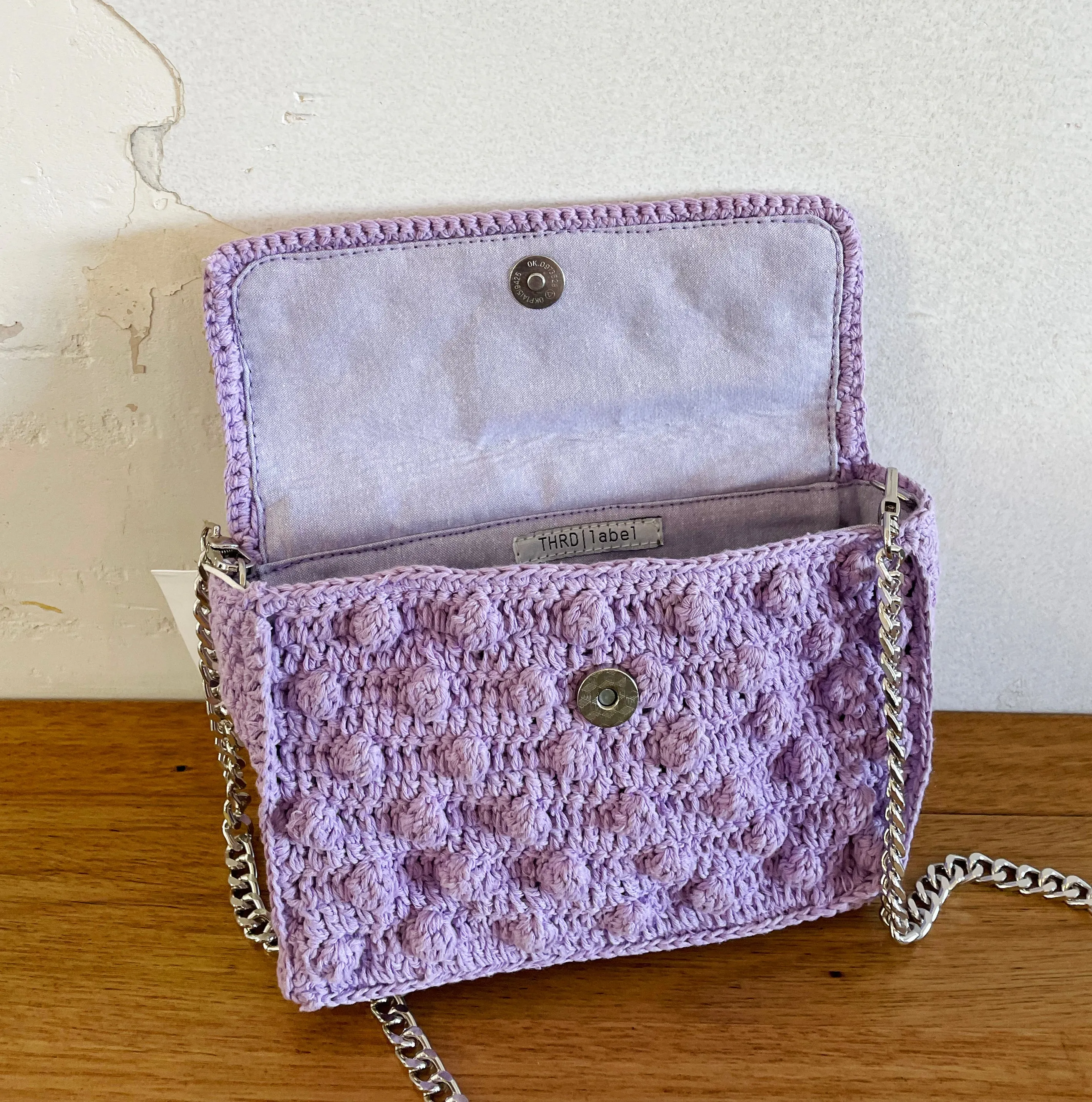 BOBBLE KNIT BAG - LILAC