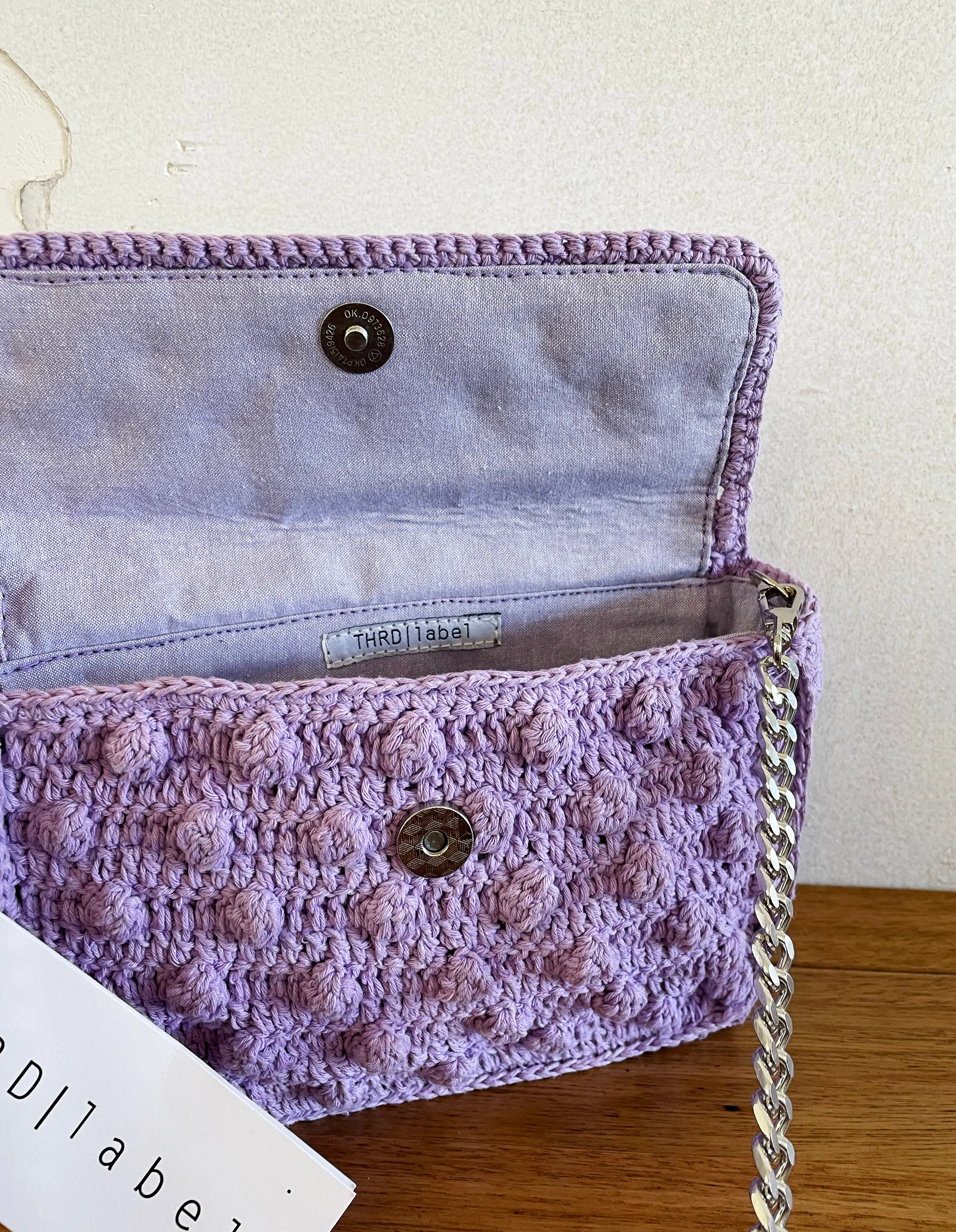 BOBBLE KNIT BAG - LILAC