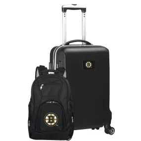 Boston Bruins Deluxe 2-Piece Backpack and Carry-on Set in Black