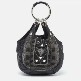 Chloe  Leather Embellished Ring Handle Hobo