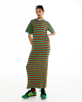 Cosmic Surf Knit Long Dress