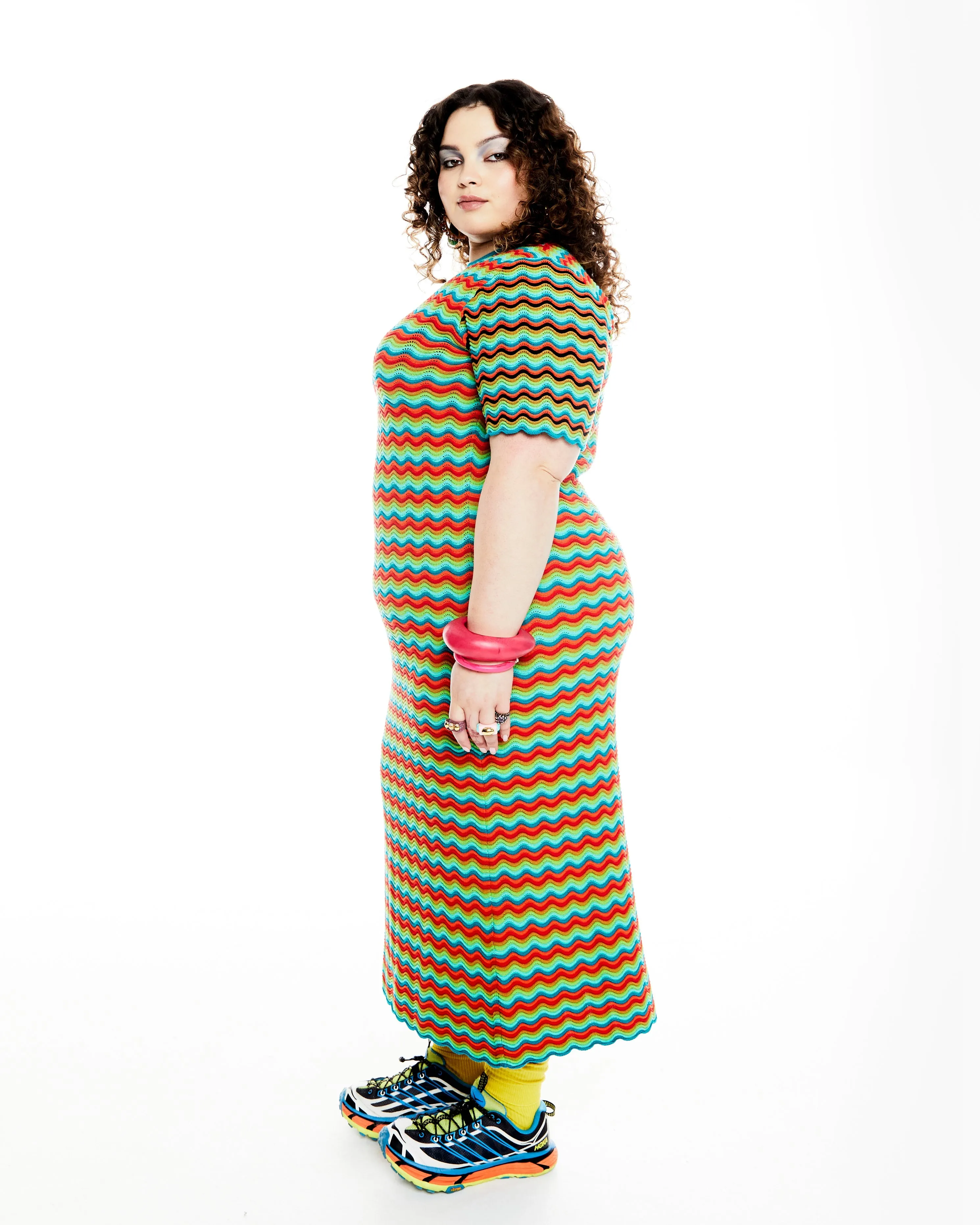 Cosmic Surf Knit Long Dress