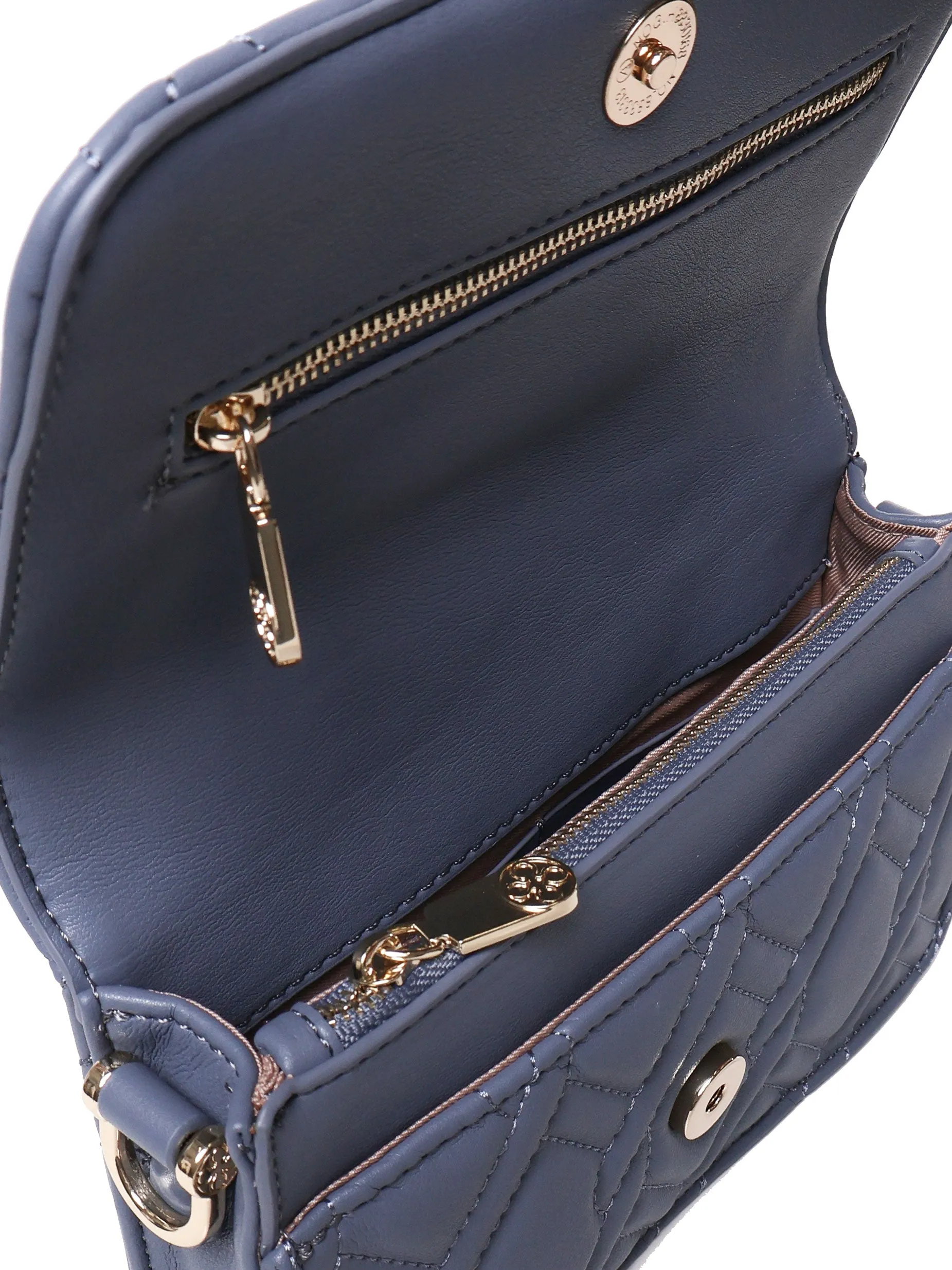 Denim Crossbody Bag with Compartments