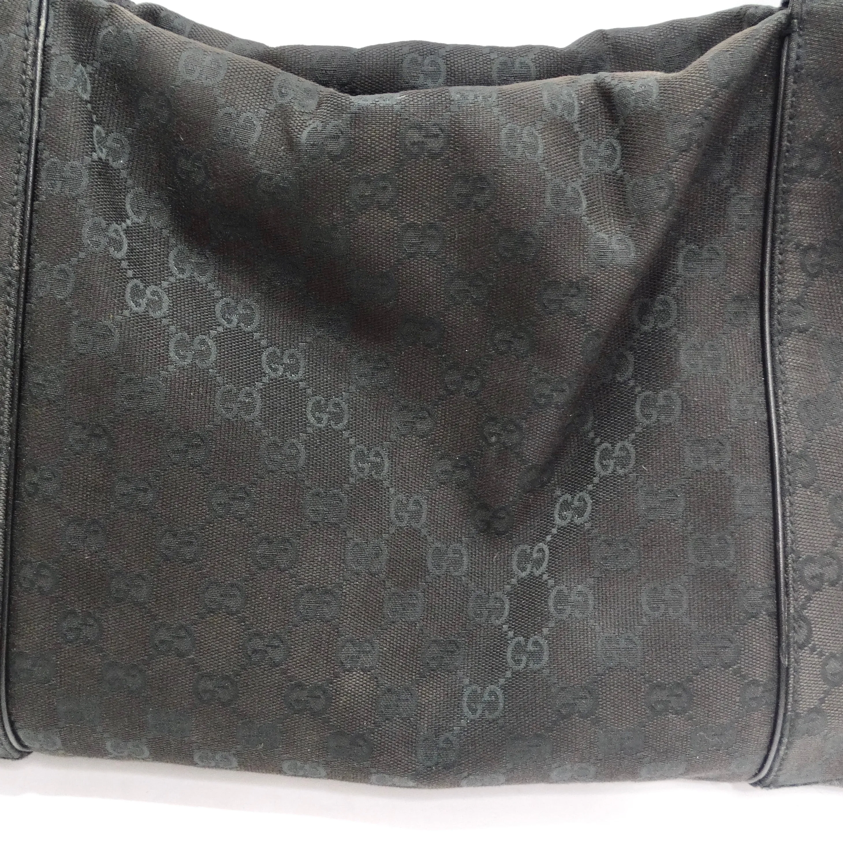 Gucci Monogram Canvas Hobo Bag Black