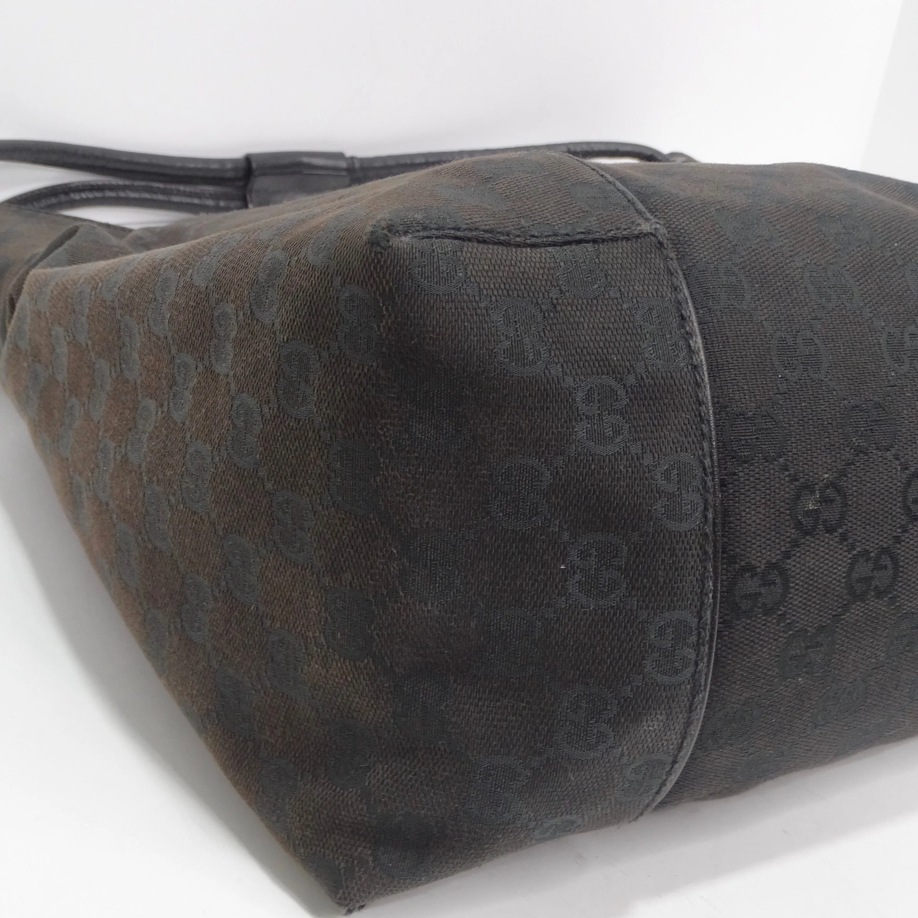 Gucci Monogram Canvas Hobo Bag Black