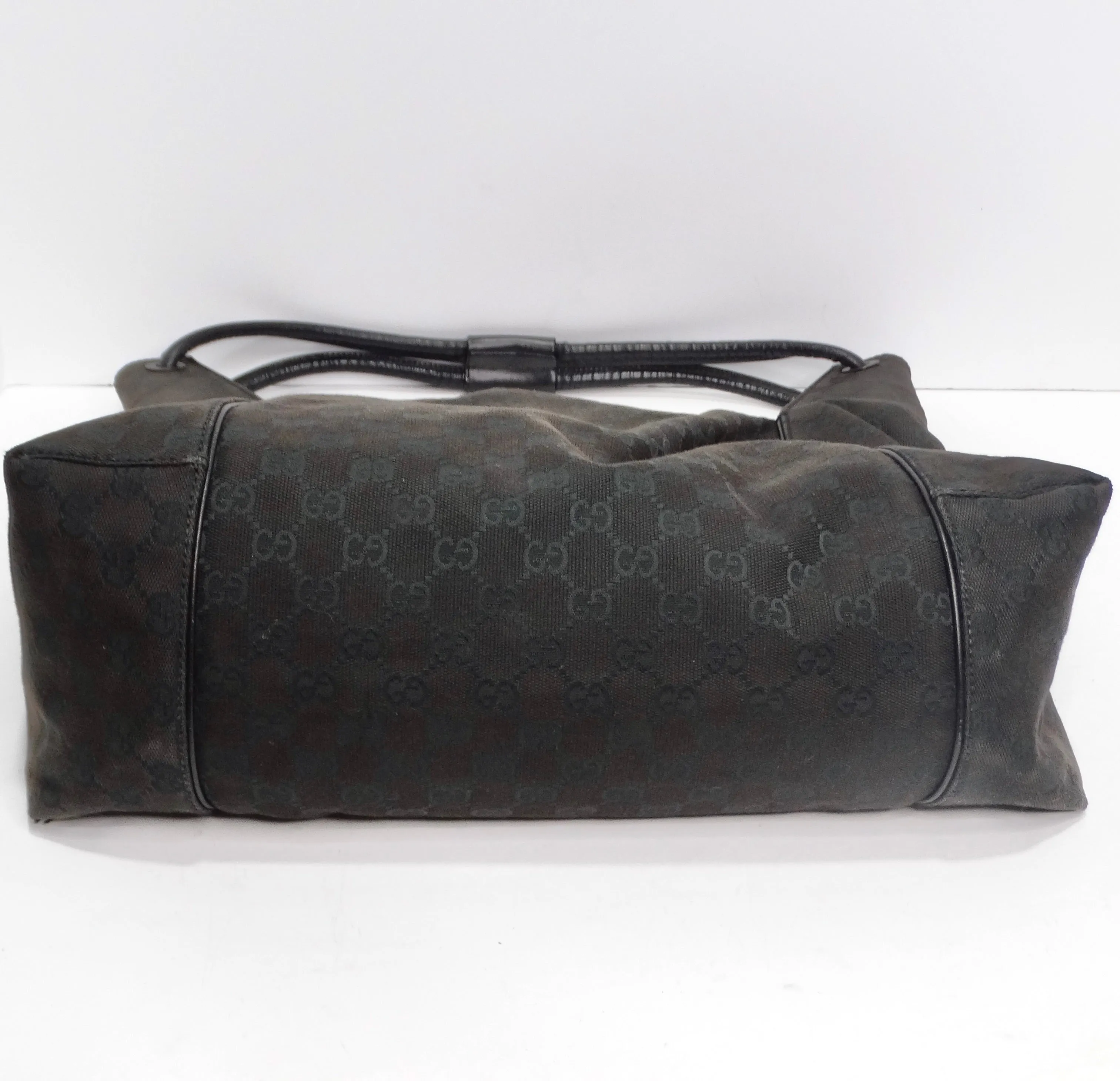 Gucci Monogram Canvas Hobo Bag Black