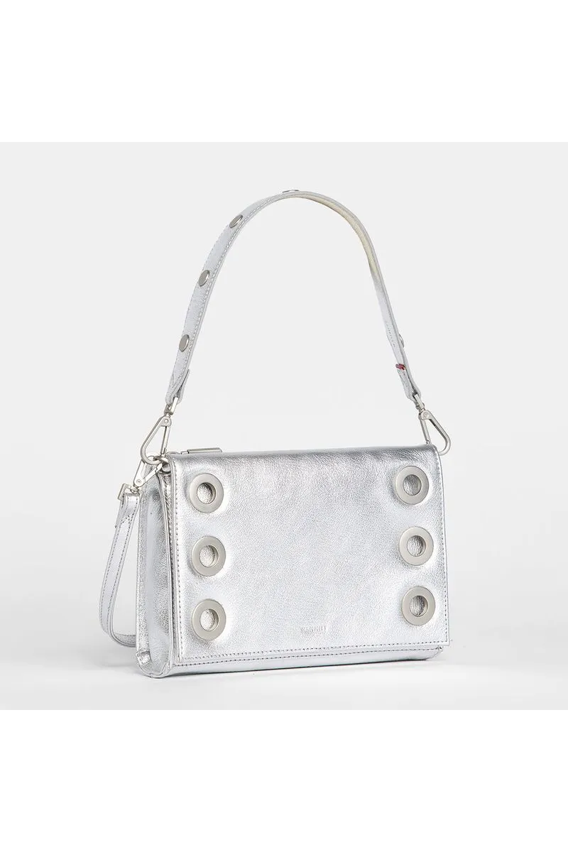 Hammitt Montana Clutch Small 14368 | Sidewalk Silver/Brushed Silver