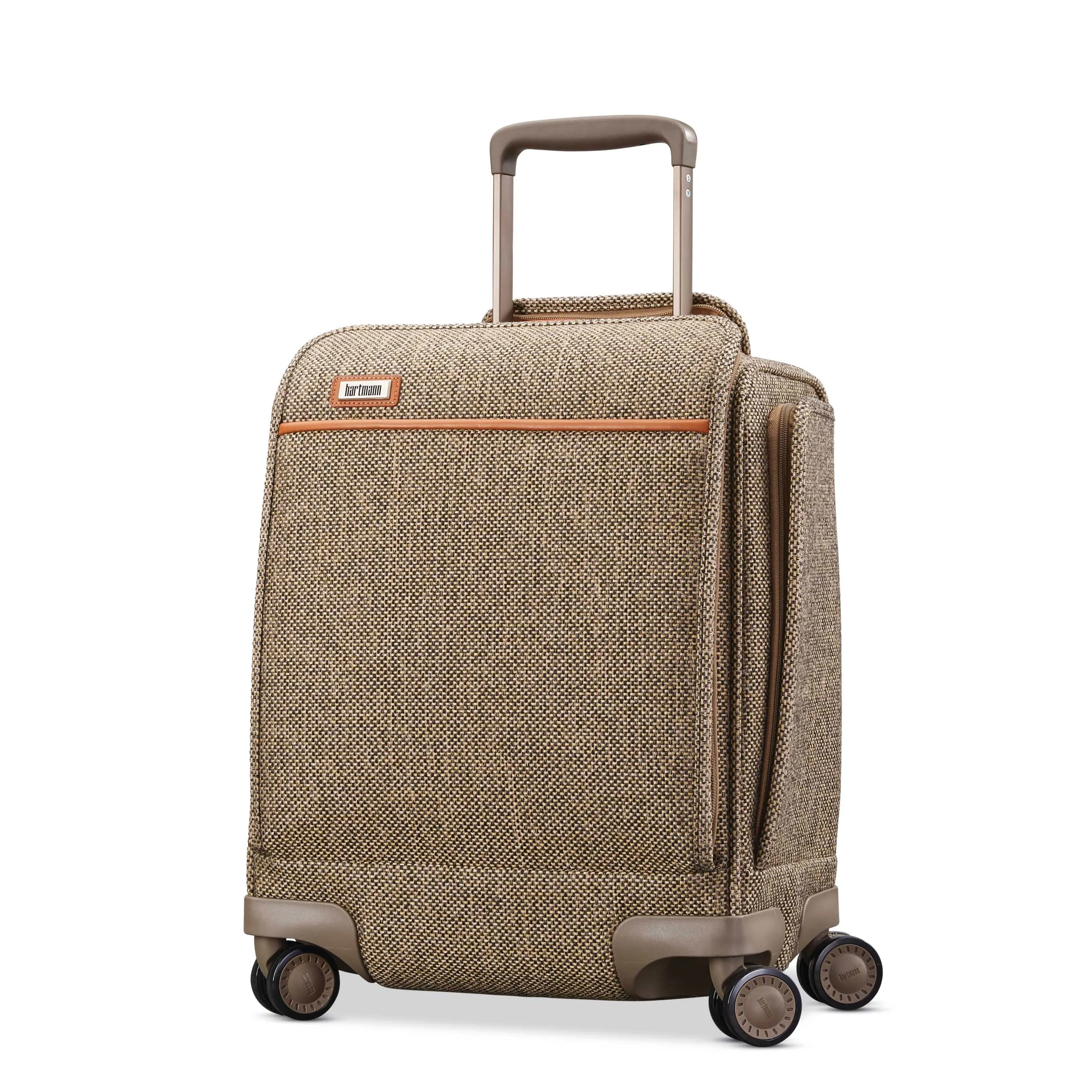 Hartmann Tweed Legend 17" Underseat Carry On Spinner Natural Tweed Missing Snap Final Sale