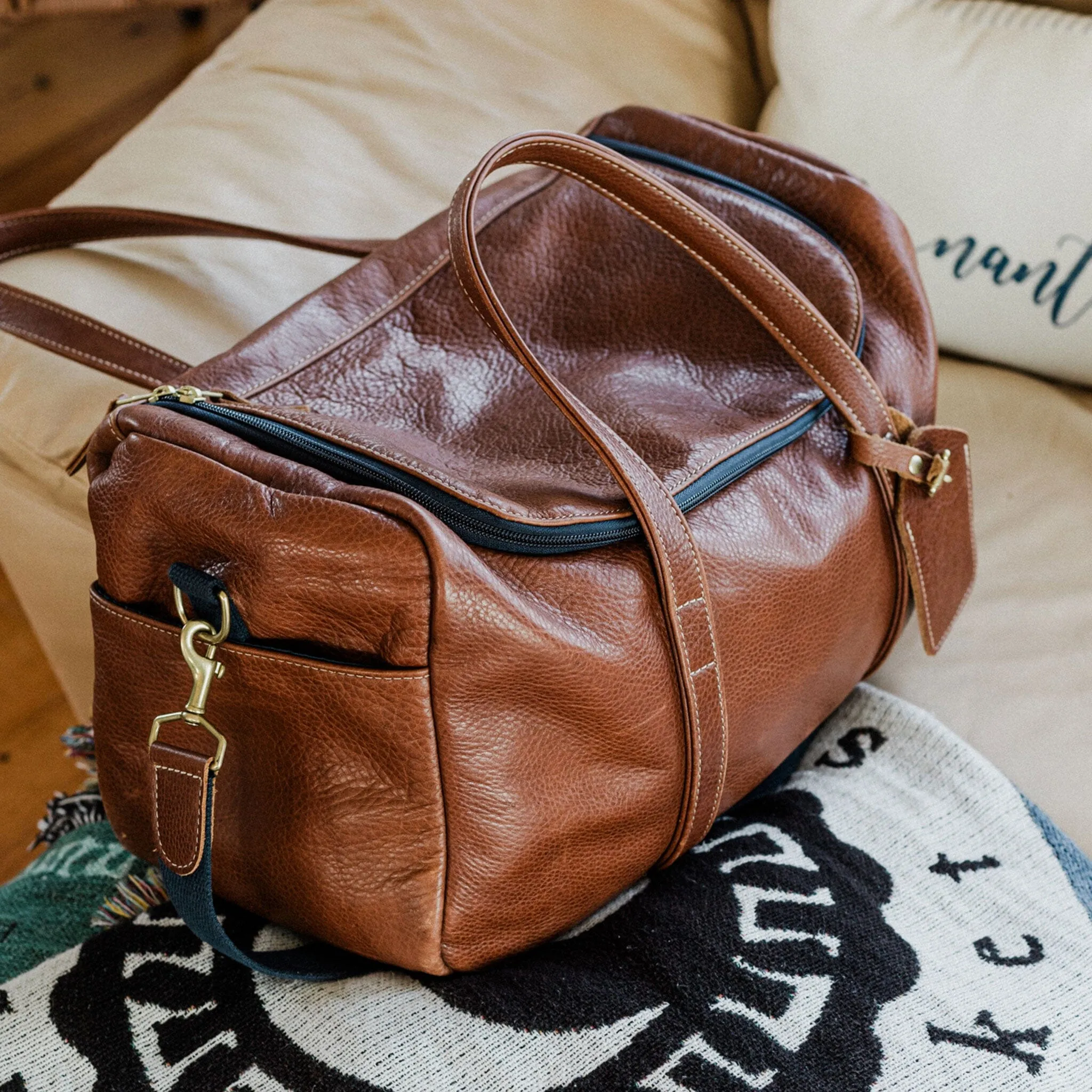 Heritage All Leather Commuter Duffel - Chestnut