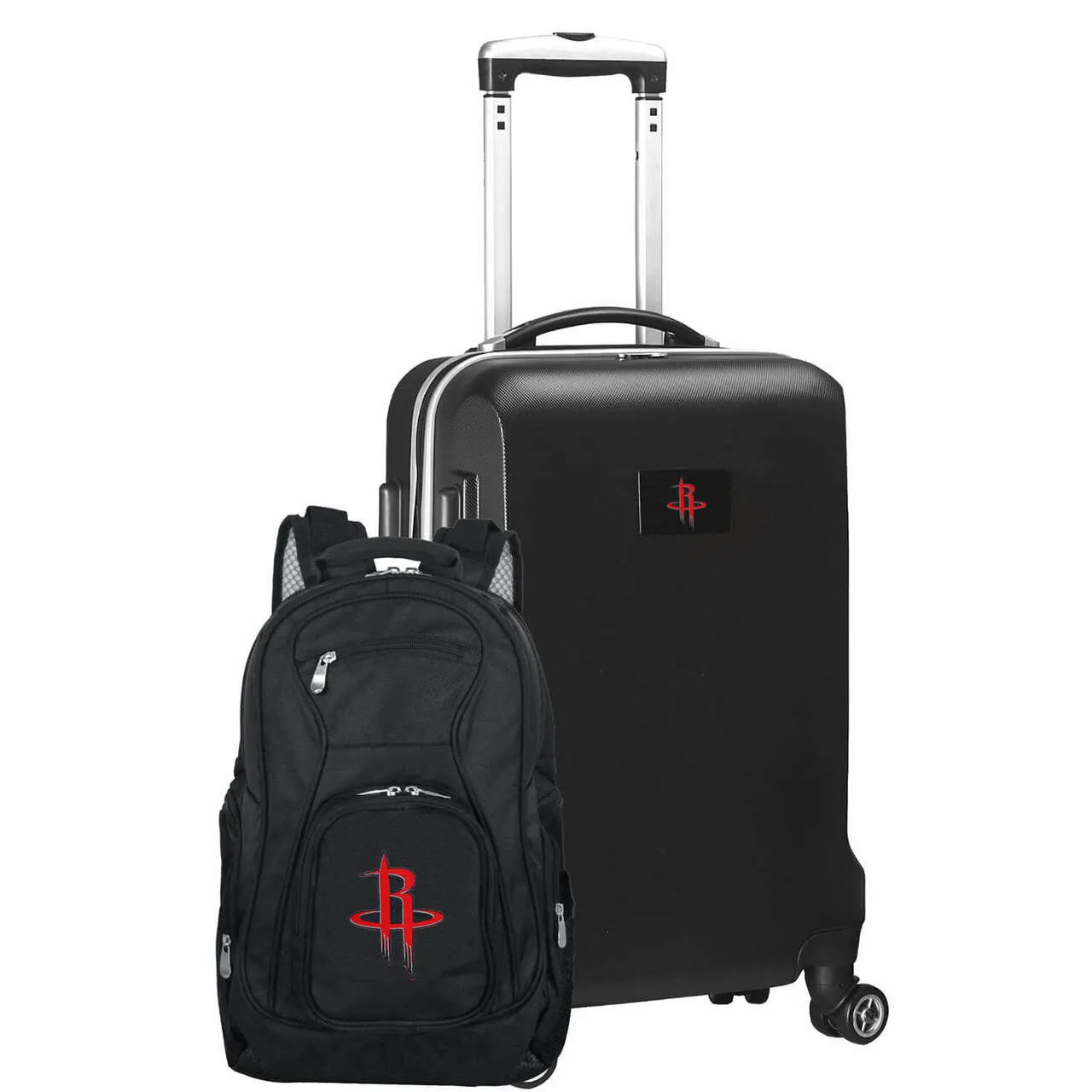 Houston Rockets Deluxe 2-Piece Backpack and Carry on Set in Black