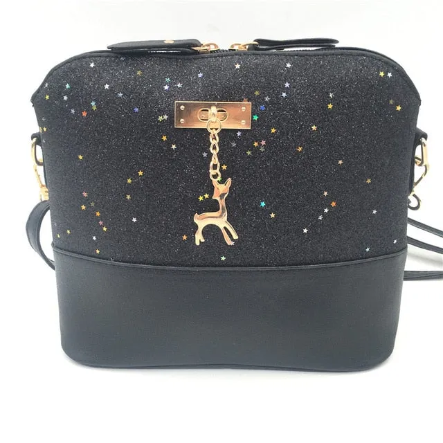 Luxury Leather Designer Shell Shape Lady Mini Crossbody Shoulder Bags With Deer Toy