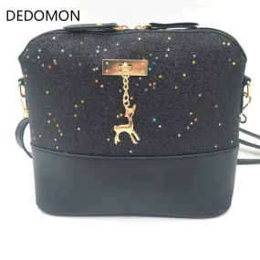 Luxury Leather Designer Shell Shape Lady Mini Crossbody Shoulder Bags With Deer Toy