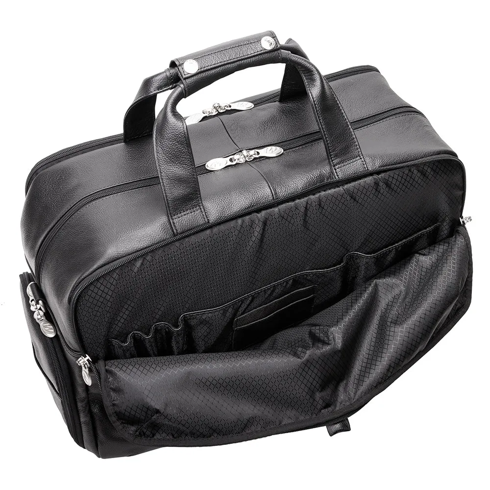 McKlein 22" Leather Triple Compartment Carry-All Laptop Duffel