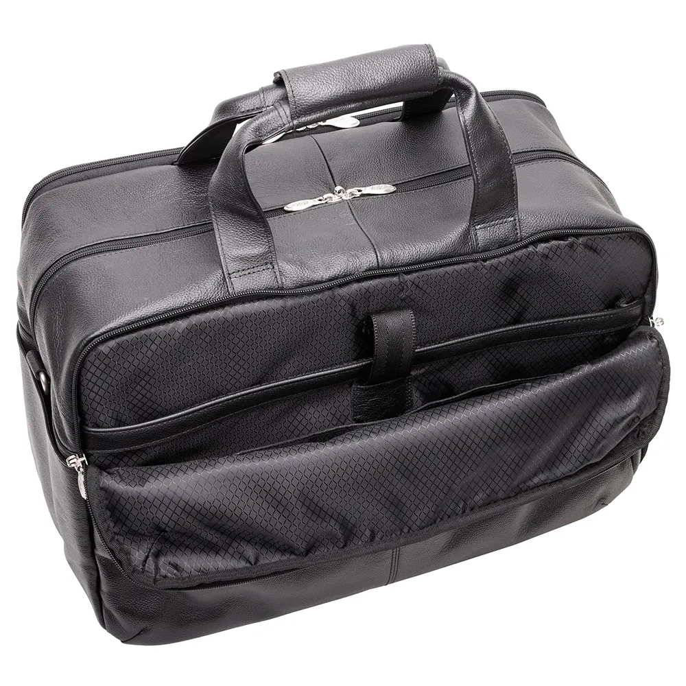 McKlein 22" Leather Triple Compartment Carry-All Laptop Duffel