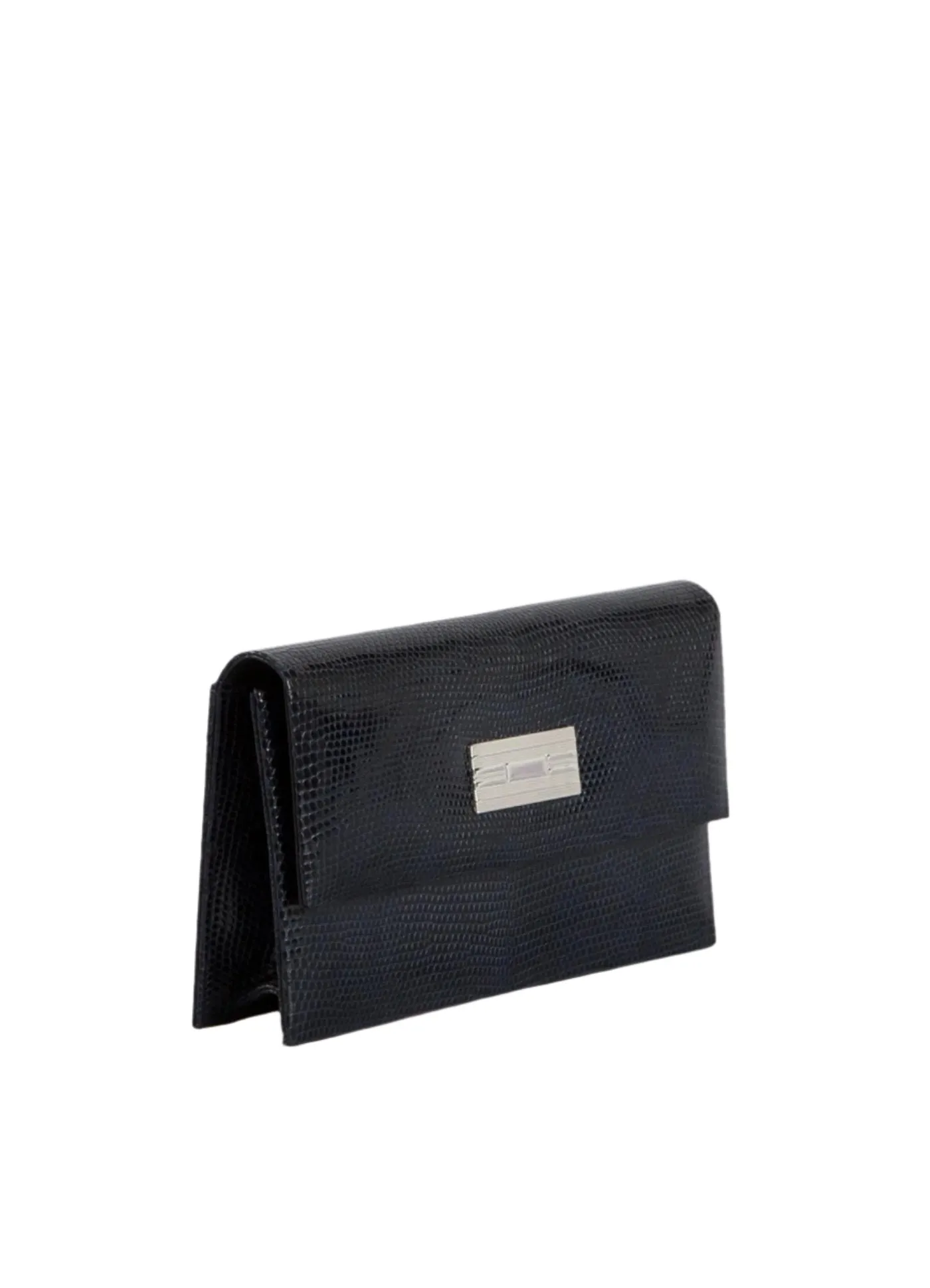 Monogram Clutch, Mini - Navy Exotic Lizard