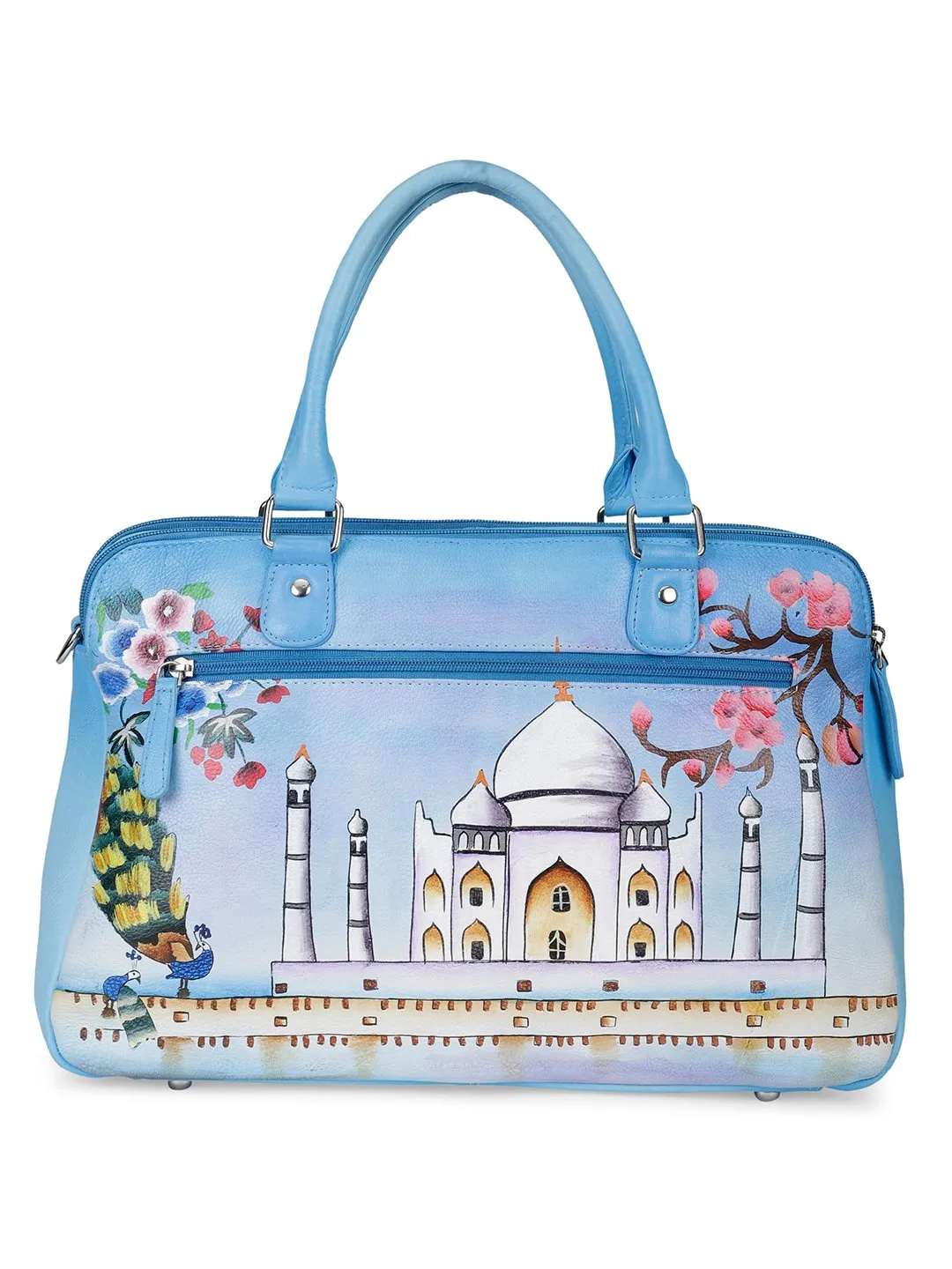 Oversized Hand Bag - Historical Taj Sky Blue