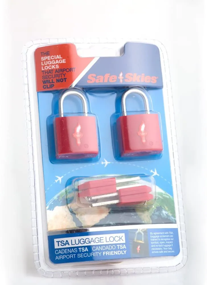 Safe Skies Padlock Double Set - Neon Red