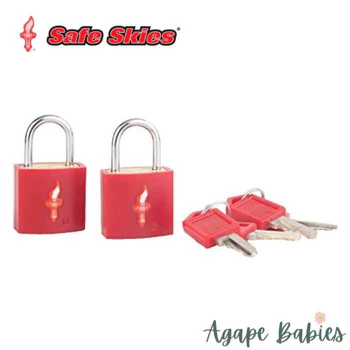 Safe Skies Padlock Double Set - Neon Red