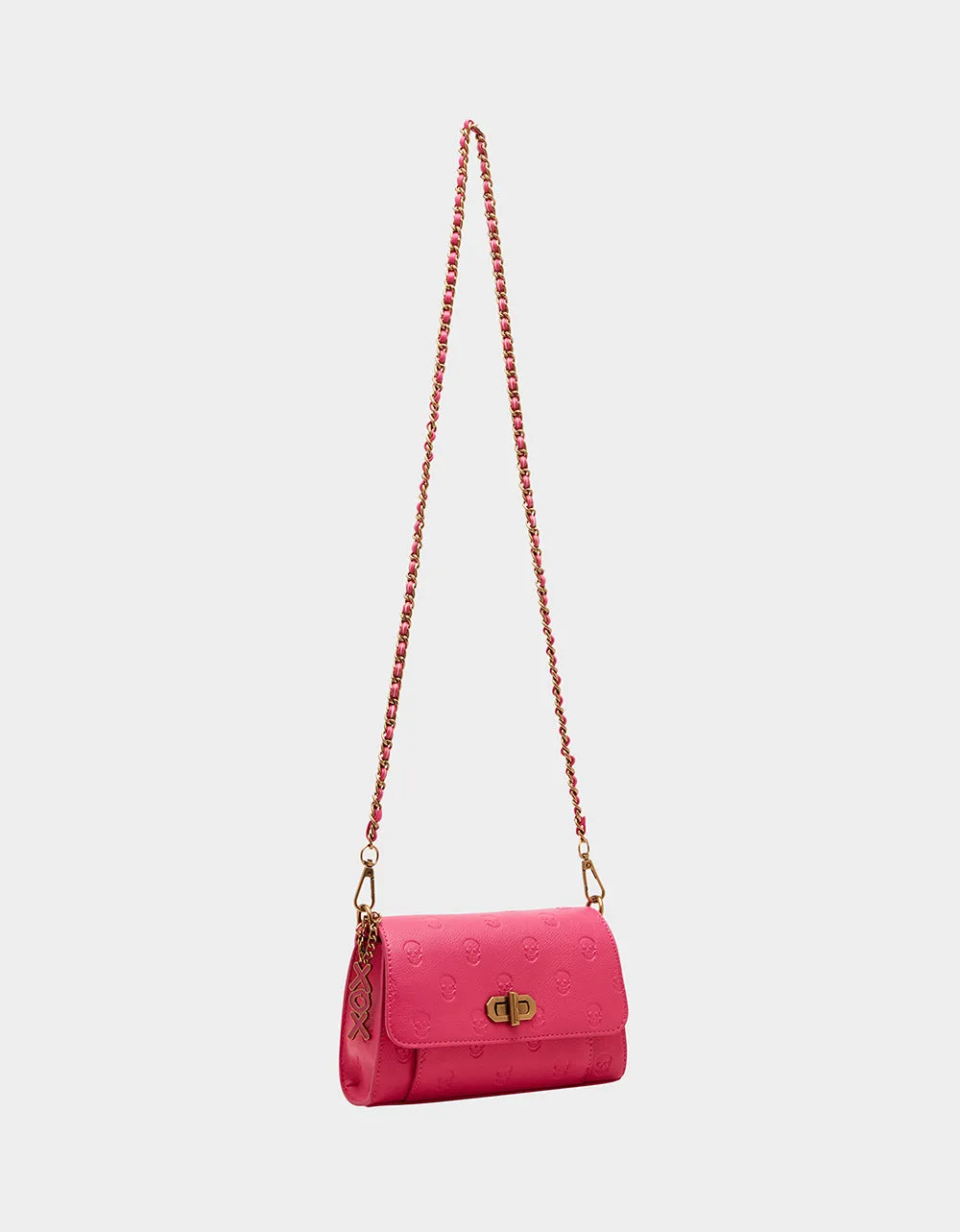 SKULLICIOUS MINI TURNLOCK CROSSBODY PINK