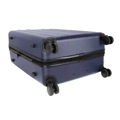 Skyline Hardside Large Checked Spinner Suitcase - Navy Peony