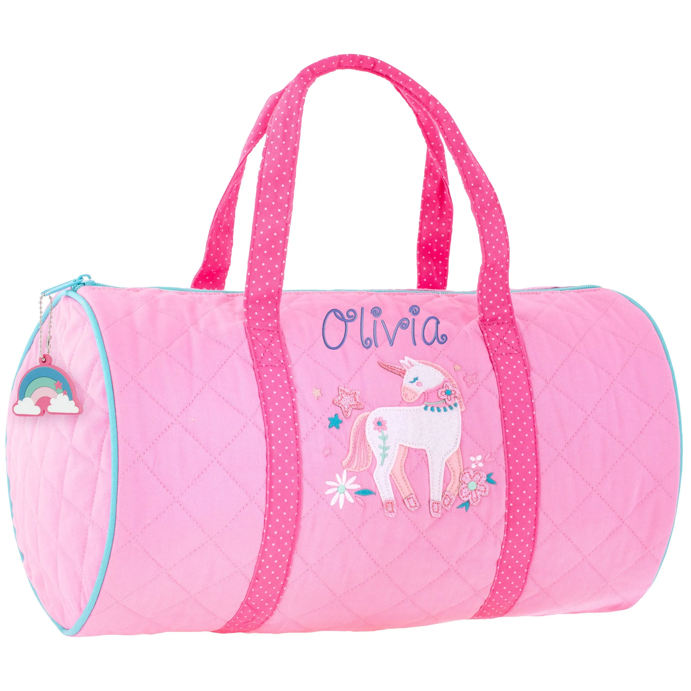 Stephen Joseph Quilted Duffle Bag, Pink Unicorn