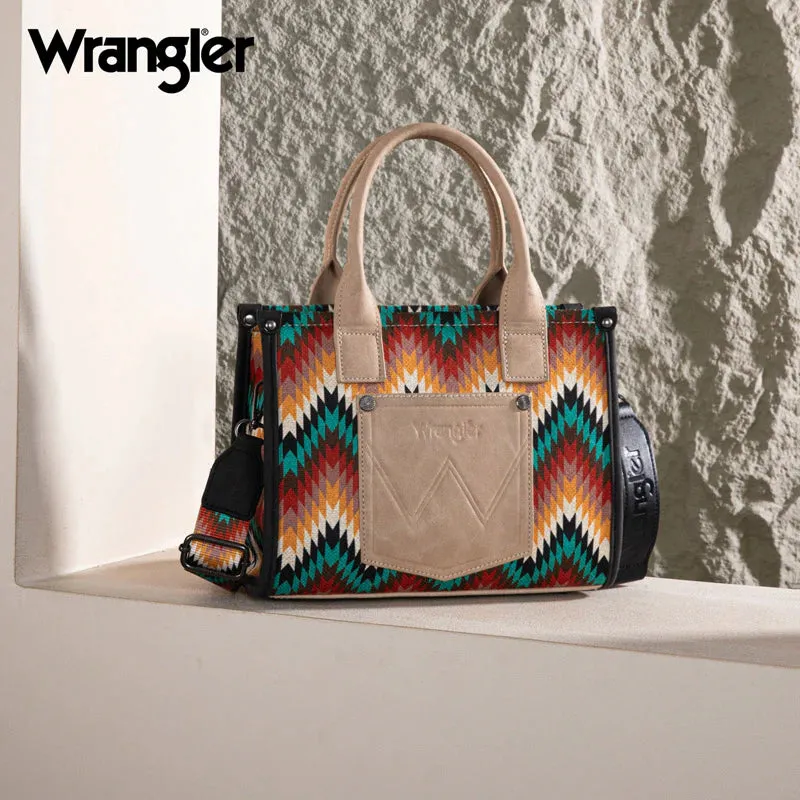 Wrangler Southwestern Pattern Dual Sided Print Concealed Carry -Tote/Crossbody